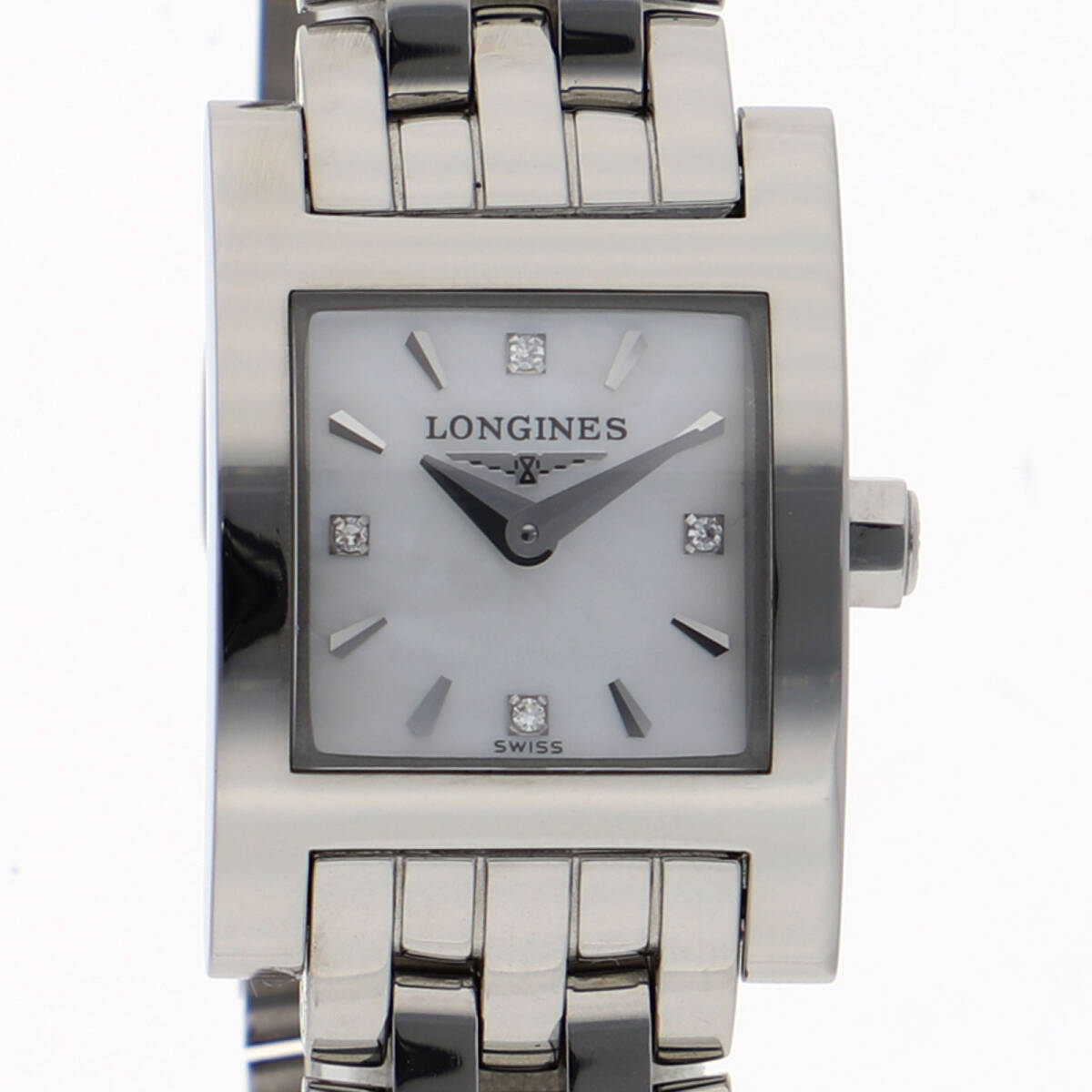 LONGINES ロンジン L5.161.4 ドルチェヴィータ 4Pダイヤ ホワイトシェルダイヤル SS クオーツ レディース【128960】拍卖