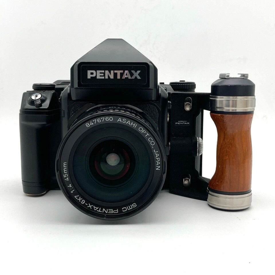 1円〜 PENTAX ペンタックス 67II+SMC PENTAX 67 45mm F4 6x7 バケペン用 中判カメラ 動作未確認拍卖