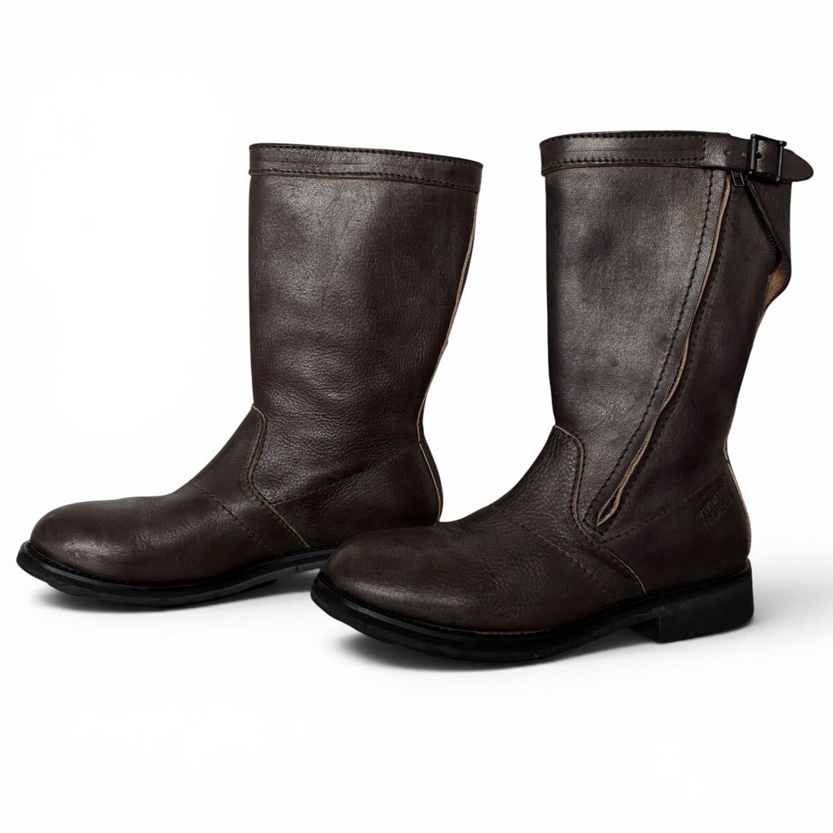 PREMIATA Spiral Zip Long Bootsプレミアータ CAROL CHRISTIAN POELL スパイラルジップ レザー ロングブーツ ダークブラウン Archive 拍卖