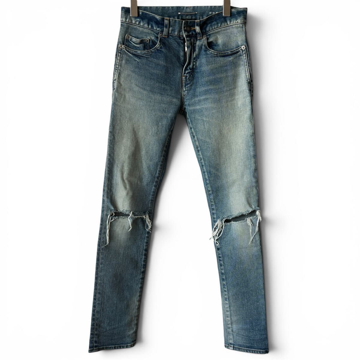 SAINT LAURENT 19SS D10 Destroy Skinny Denim Pants サンローラン デストロイ スキニーパンツ Hedi Slimane アーカイブ Archive 拍卖