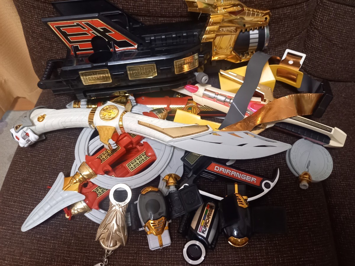 バンダイ 五星戦隊 ダイレンジャー なりきり ジャンク オーラチェンジャー キバチェンジャー ダイバスター 白虎真剣 当時物 変身ブレス拍卖