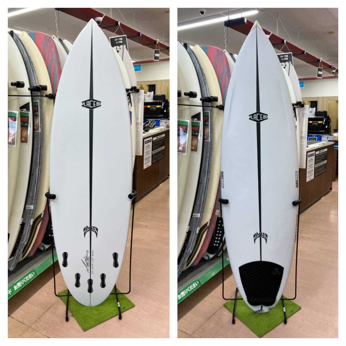 【自宅配送不可:営業所止】サーフボード PLACEBO プレセボ TABLET THUMB タブレットサム 6’2” MAYHEM FCS2 5FIN 藤沢大庭拍卖