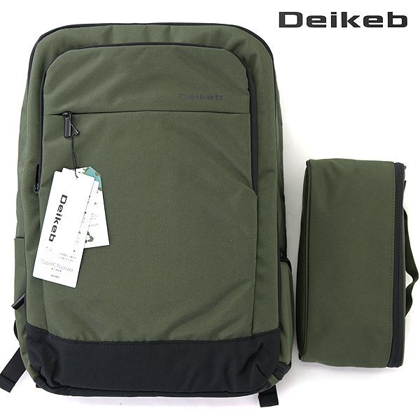 新品 Deikeb 保冷保温ポーチ付 拡張可能 15.6型 B4対応 撥水 バックパック 22L(28L) 緑 【K21483】 ビジネス リュック ノートPC カーキ拍卖