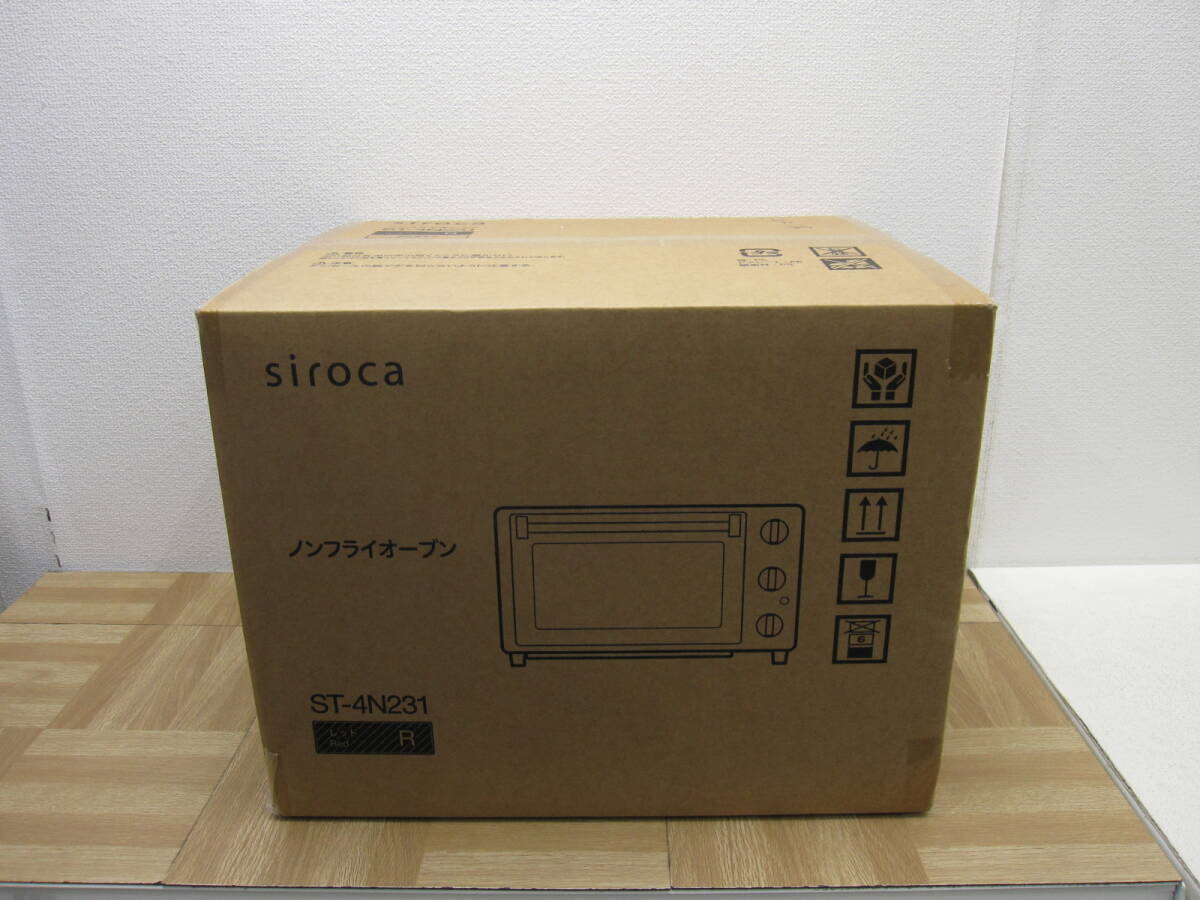 ese/753124/0612/siroca シロカ ノンフライオーブン ST-4N231/R(レッド)/未開封品拍卖