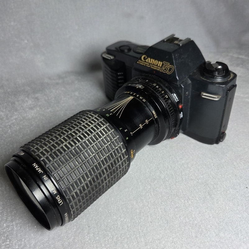 Canon T50 オートマン キャノン一眼レフ フィルムカメラ レンズ付き レトロカメラ コレクション 1円スタート拍卖