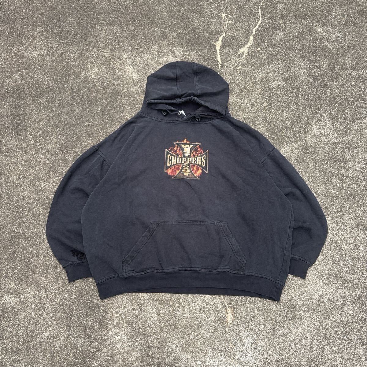 90s〜 JESSE WHO? WEST COAST CHOPPERS ウエストコーストチョッパーズ パーカー フーディ ファイヤー フレイム拍卖