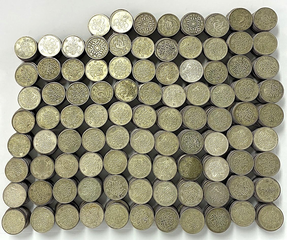 ■【買取まねきや】古銭 100円銀貨 稲穂 鳳凰 東京オリンピック 硬貨 記念硬貨 おまとめ 総重量 約4600g(袋等を含む) 計960枚■拍卖