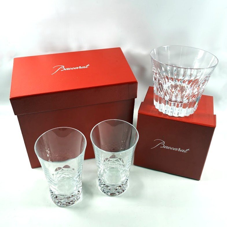 ■【買取まねきや】Baccarat バカラ グラス クリスタ 2022イヤーグラス タンブラー スウィングハイボール 2客セット 美品 計3客 ■拍卖