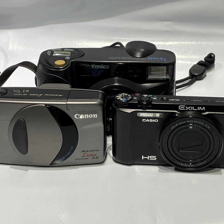 ■【買取まねきや】 Canon Autoboy Luna CASIO EXILIM HS Konica Zup 28W フィルムカメラ デジタルカメラ おまとめ 計3点 ■拍卖