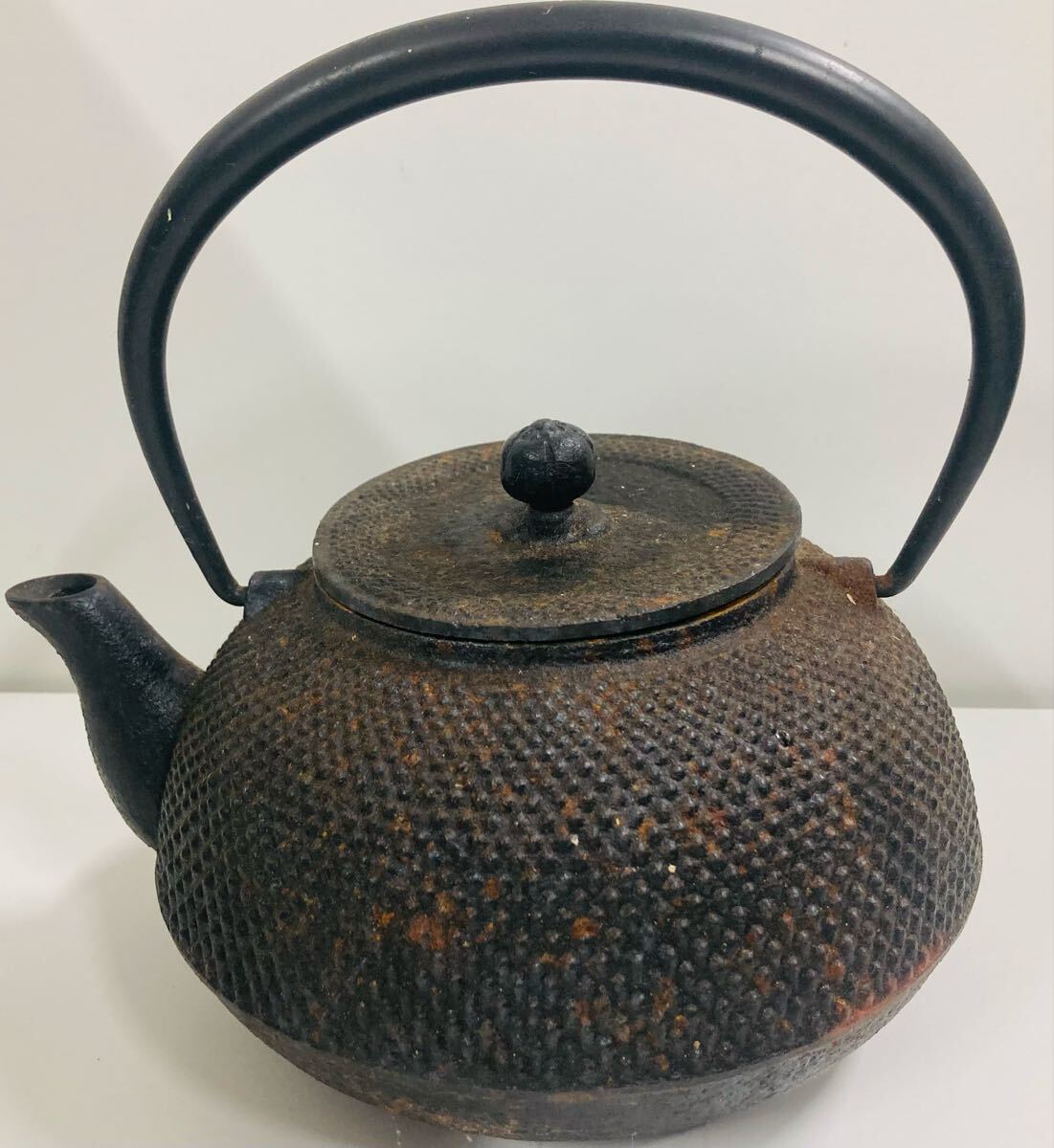 南部鉄器 鉄瓶 1円スタート 総重量 約1.80kg 茶道具 急須 茶器 煎茶道具 鉄器 アンティーク 金属工芸 南部鉄瓶 インテリア 年代物 鉄器拍卖