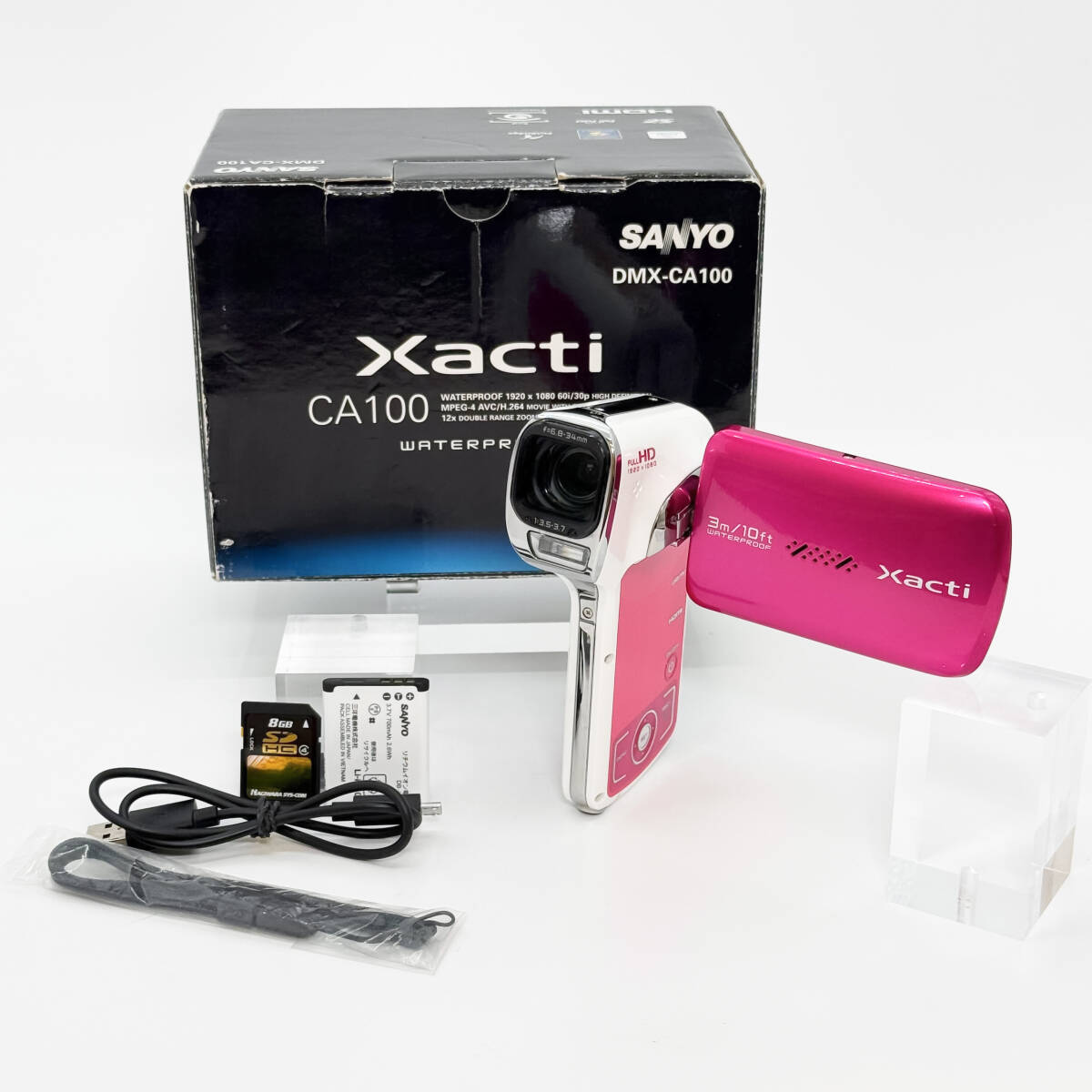 仙】◆動作確認済み 美品◆ サンヨー SANYO Xacti DMX-CA100 ピンク ビデオカメラ ACアダプター欠品 【郡6893】拍卖
