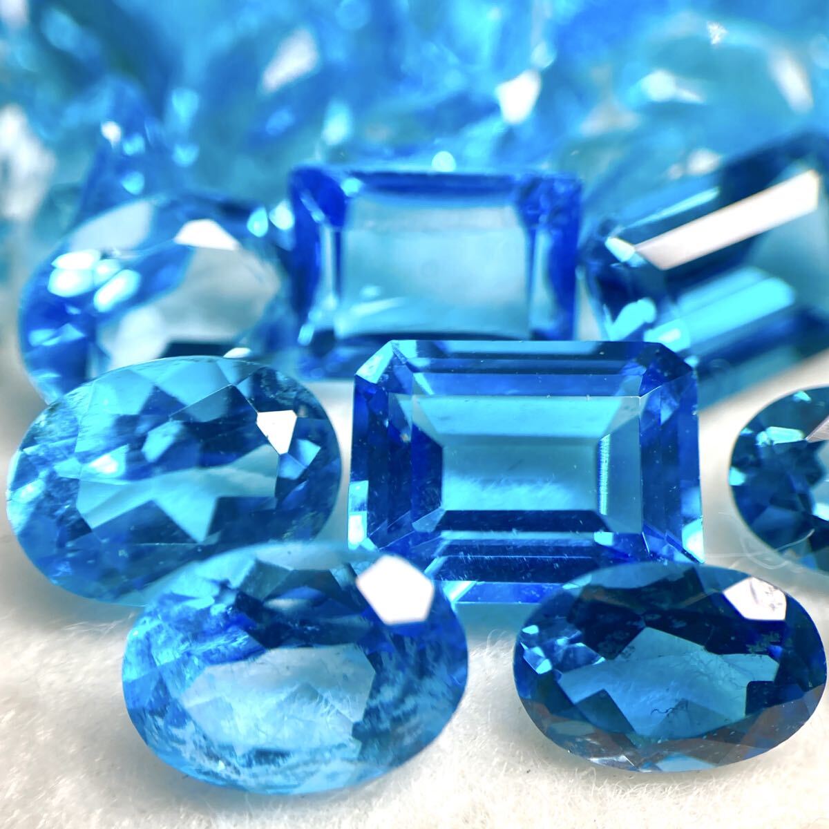 小粒大量!!☆天然ブルートパーズおまとめ356ct☆j 約71.2g ルース 裸石 宝石 ジュエリー jewelry blue topaz w4マ47拍卖