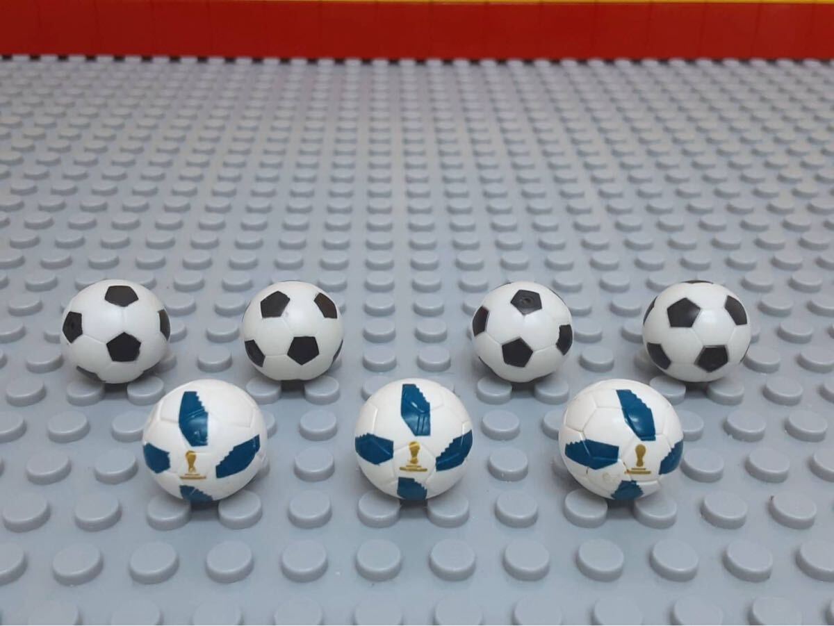 ☆サッカーボール☆ レゴ ミニフィグ用小物 ボール 大量 7個セット サッカー W杯 スポーツ コカコーラセレクション E061606拍卖
