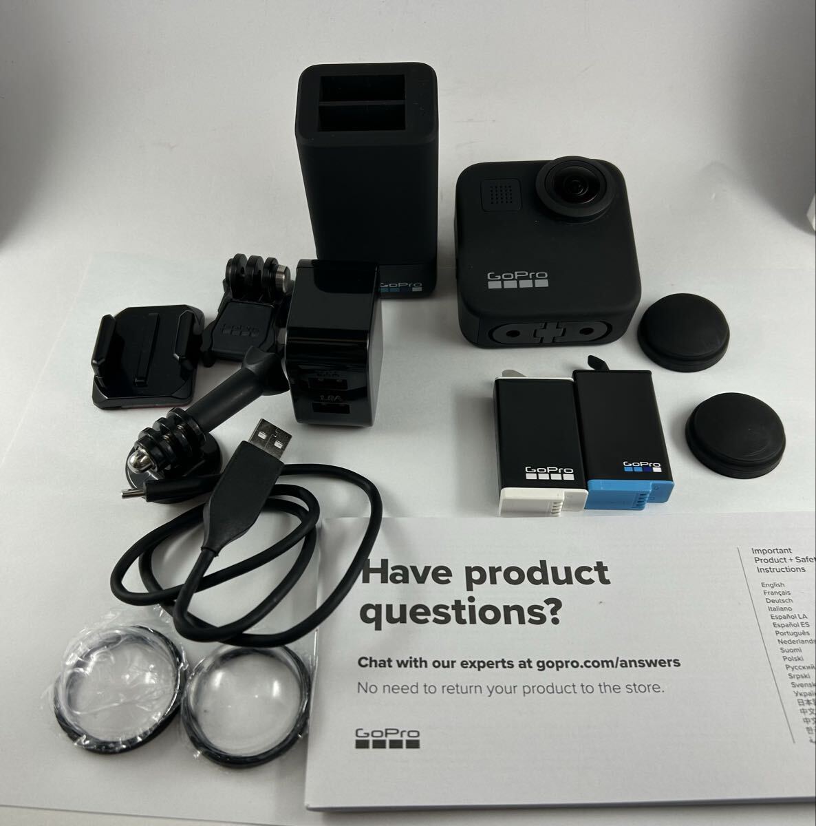 GoPro MAX 360°アクションカメラ セット バッテリー2個付属 動作品 ゴープロ拍卖