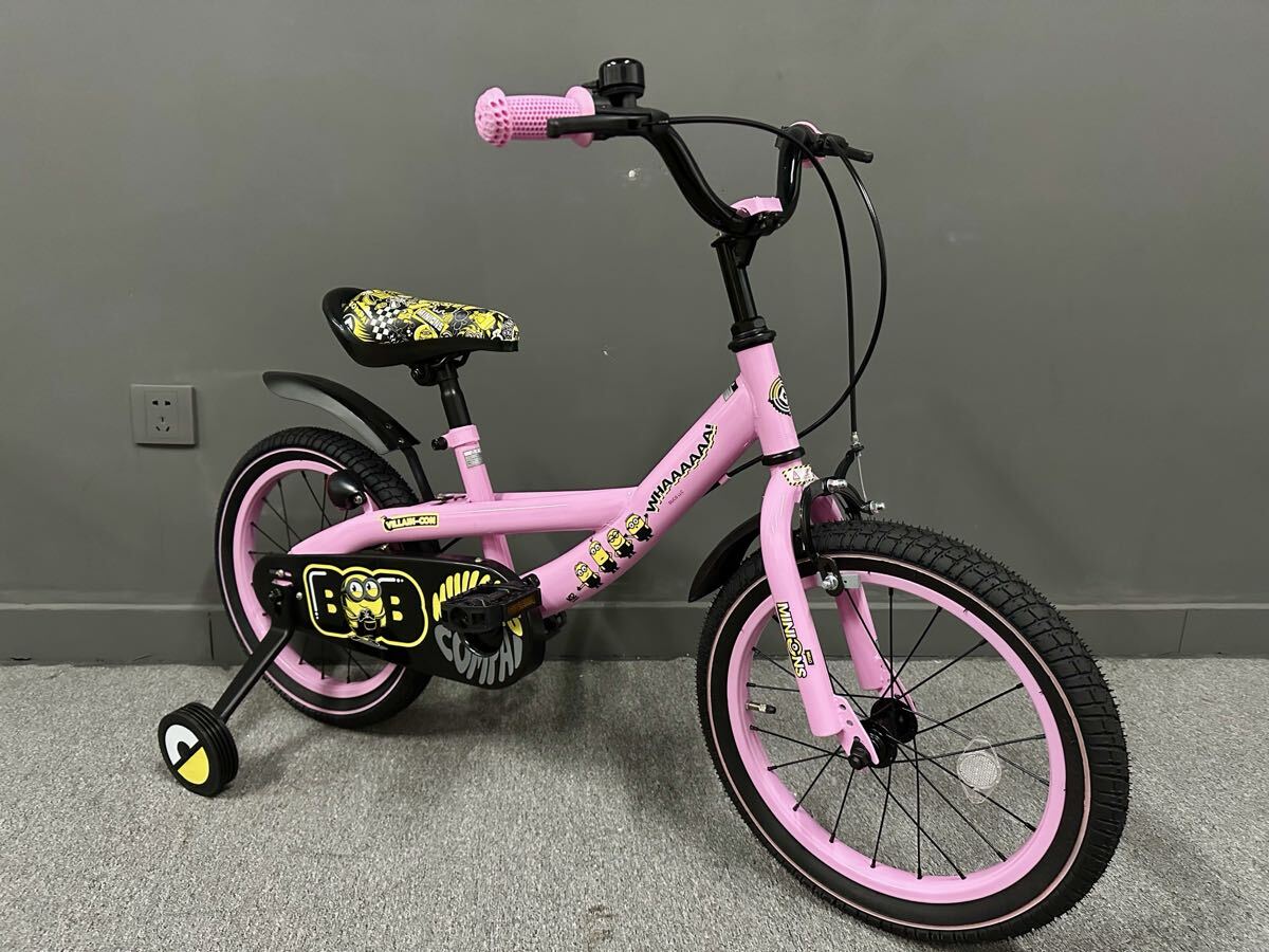 【新品・未使用】ミニオンズ 子供用自転車 16インチ 補助輪付き 正規デザイン拍卖