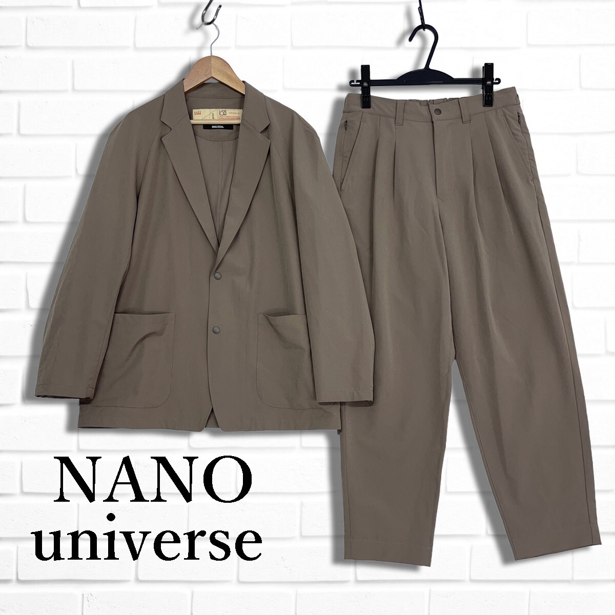◆良品◆ LB.03 NANO universe ナノユニバース SHELTECH シェルテック ストレッチ セットアップ スーツ メンズ ◆送料無料◆ 5986F□拍卖