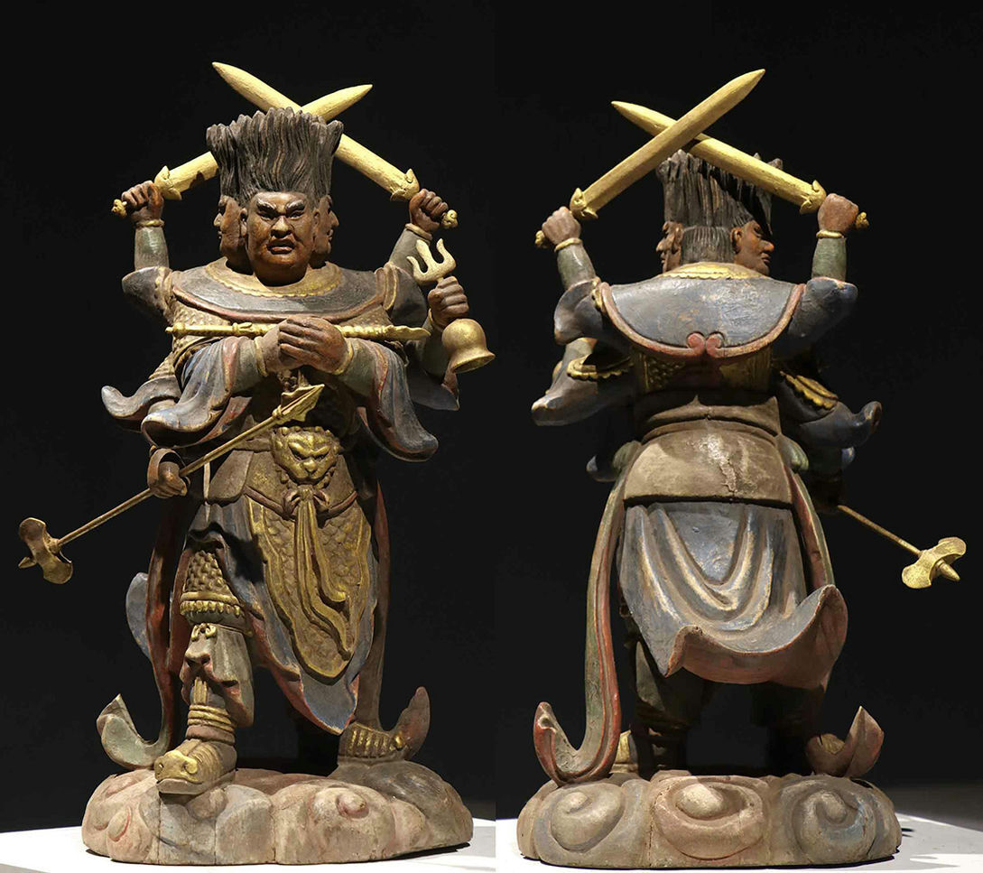 ◆旧家買出品◆R8491宋時代 楠木天猷元帥 楠木細工彫刻 超絶技巧・仏像 仏教古美術 細密造 寺院収蔵品 拍卖