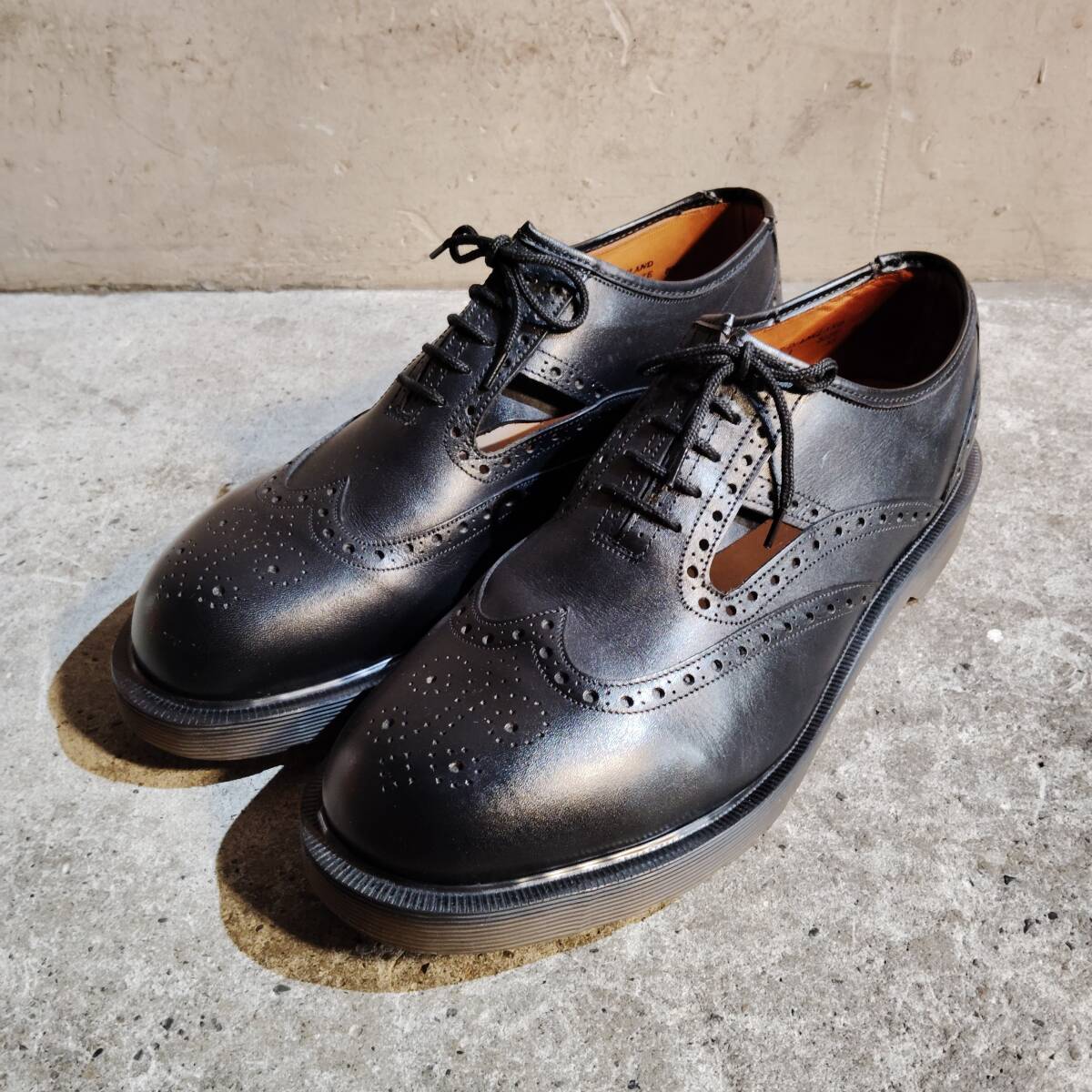 COMME des GARCONS HOMME PLUS ウィングチップ レザーシューズ コムデギャルソンオムプリュス 革靴 ドレスシューズ UK8.5 英国製拍卖