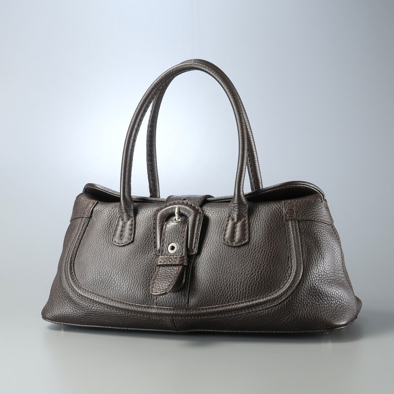 GT3654*イタリア製 TOD'S トッズ レザーハンドバッグ 鞄 ブラウン レディース拍卖