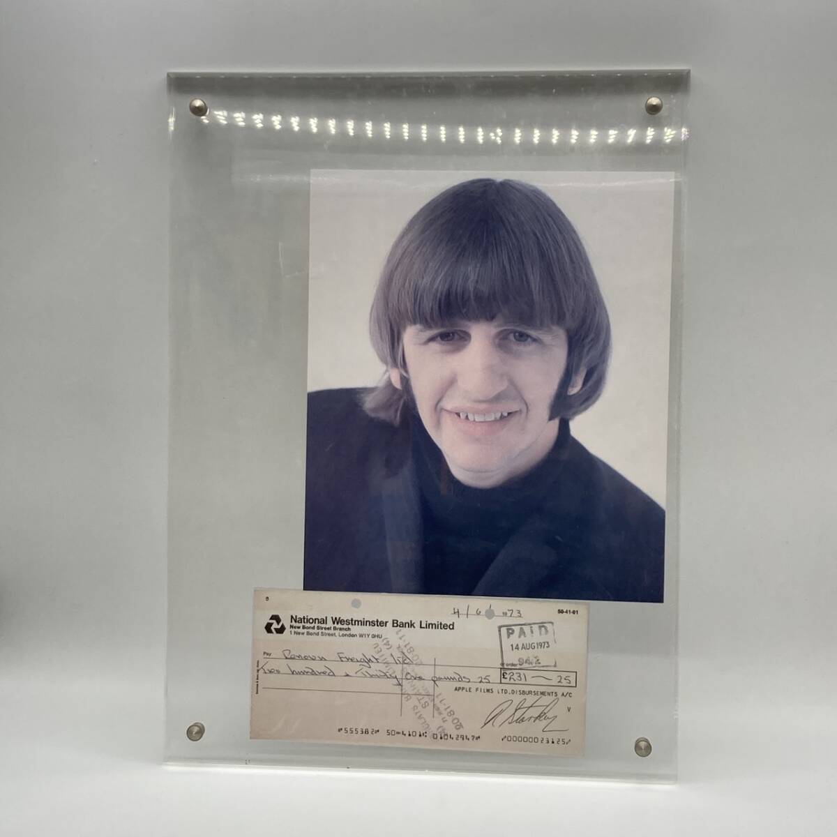 ★1円 THE BEATLES ビートルズ RINGO STARR リンゴ・スター 直筆サイン 小切手 鑑定保証付き コレクション 雑貨拍卖