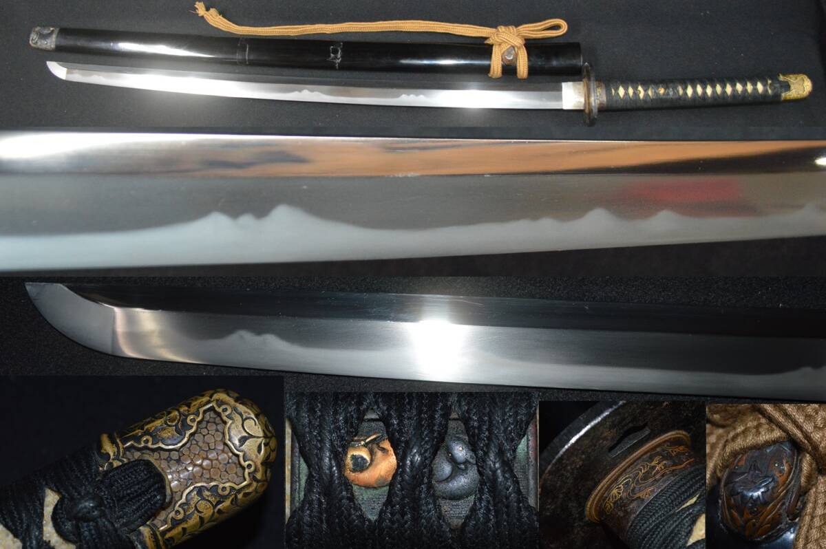 大珍品!二尺三寸二分・豪壮刀・刀身重量1キロ越え・規格外の刀身!富士山乱れ刃紋・抜刀術・抜刀の達人所持刀!抜刀斎・新々刀!業物拍卖