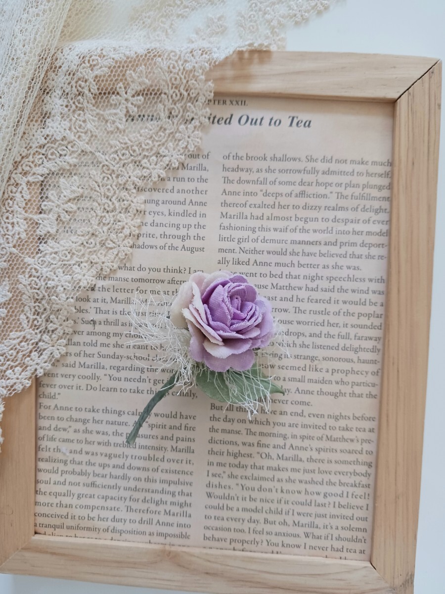 染め布花* ミニ薔薇のコサージュ 布花ブローチ ハンドメイド 髪飾り doll拍卖