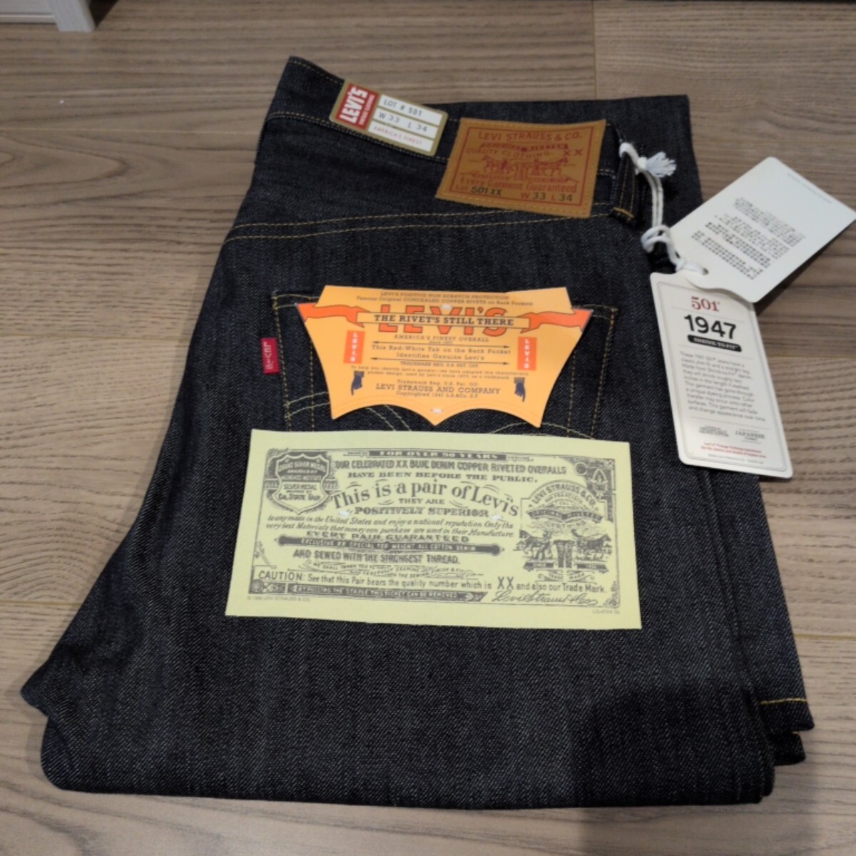 新品未使用 リーバイス 501XX 1947年モデル VINTAGE CLOTHING拍卖