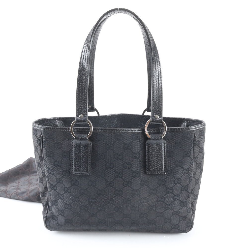 ■1円■美品■グッチ■GGキャンバス 113019 レザー トート バッグ ショルダー ビジネス 通勤 書類鞄 ブラック 黒 メンズ WBM EE34-3拍卖