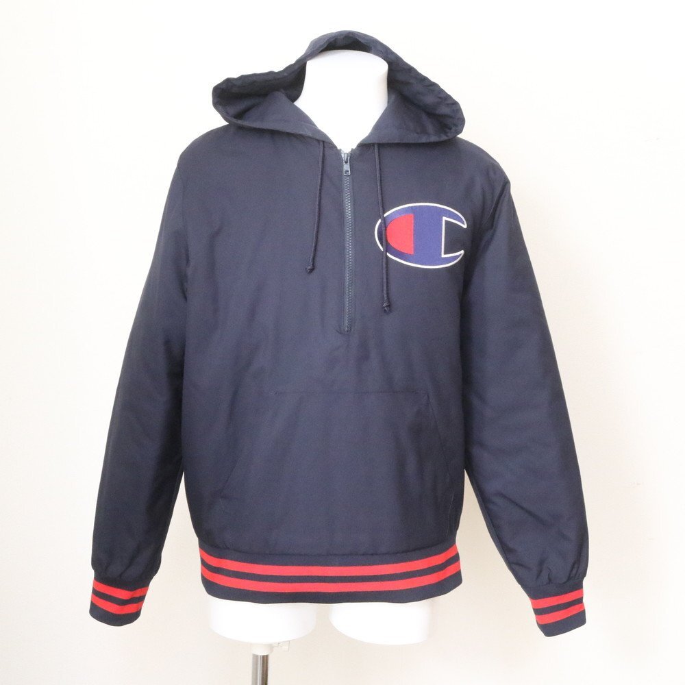 1円 美品 タグ付 Supreme シュプリーム Champion チャンピオン コラボ ハーフジップ プルオーバー パーカー M 中綿 洋服 メンズ RBM EF23-9拍卖