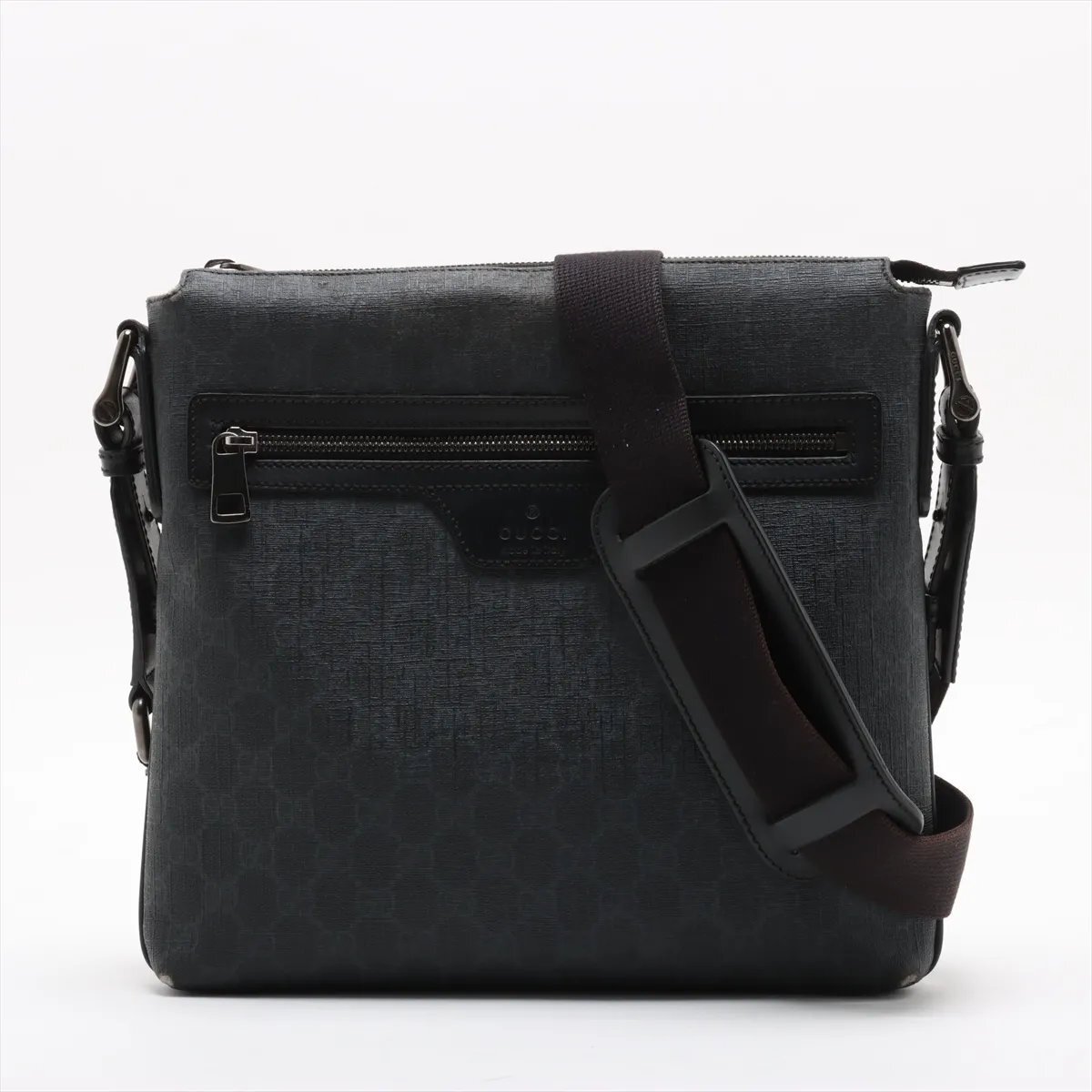 1円■美品■グッチ■GGスプリーム 322279 レザー ショルダーバッグ 斜め掛け メッセンジャー ビジネス 通勤 メンズ MMM DZ52-6拍卖