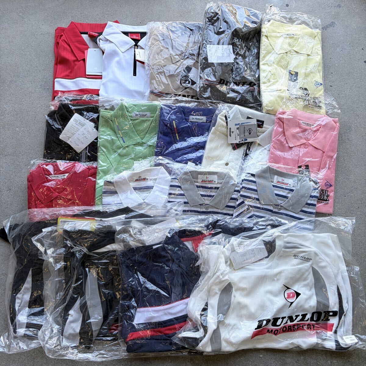 未使用保管品 DUNLOP ダンロップ 18点 まとめ メンズ ゴルフウェア ポロシャツ シャツ tシャツ M L 古着 卸 衣料品 大量 セット 新品拍卖