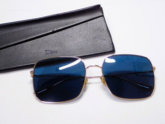 6076/NT◆ Christian Dior ディオール DiorStellaire1 LKSA9 サングラス ゴールドカラー メタルフレーム拍卖