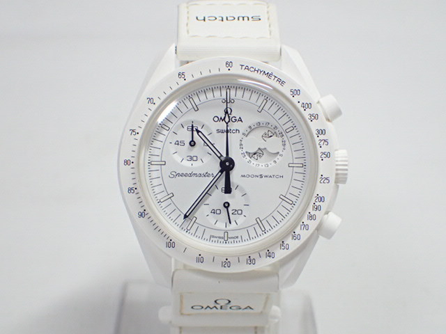 60912/NT◆ OMEGA×Swatch オメガ スピードマスター ムーンスウォッチ スヌーピー クロノグラフ メンズ腕時計 Mission to the moon拍卖