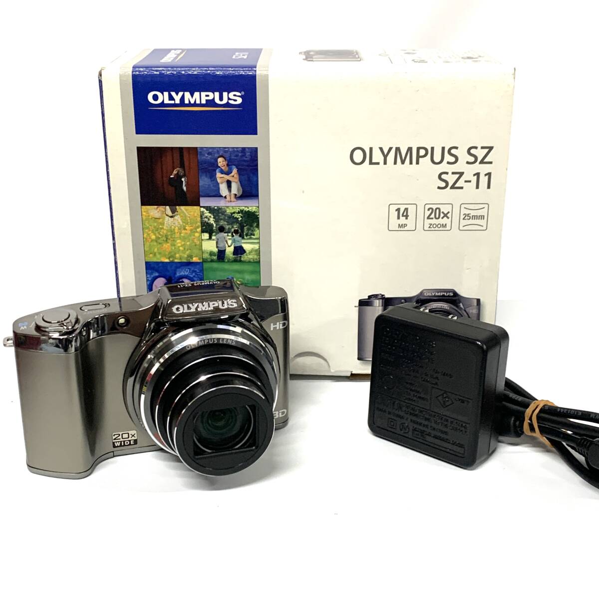 1円~ 6TA58430526 OLYMPUS オリンパス コンパクトデジタルカメラ デジカメ 充電器付き SZ-11 通電確認 撮影未確認 現状品拍卖