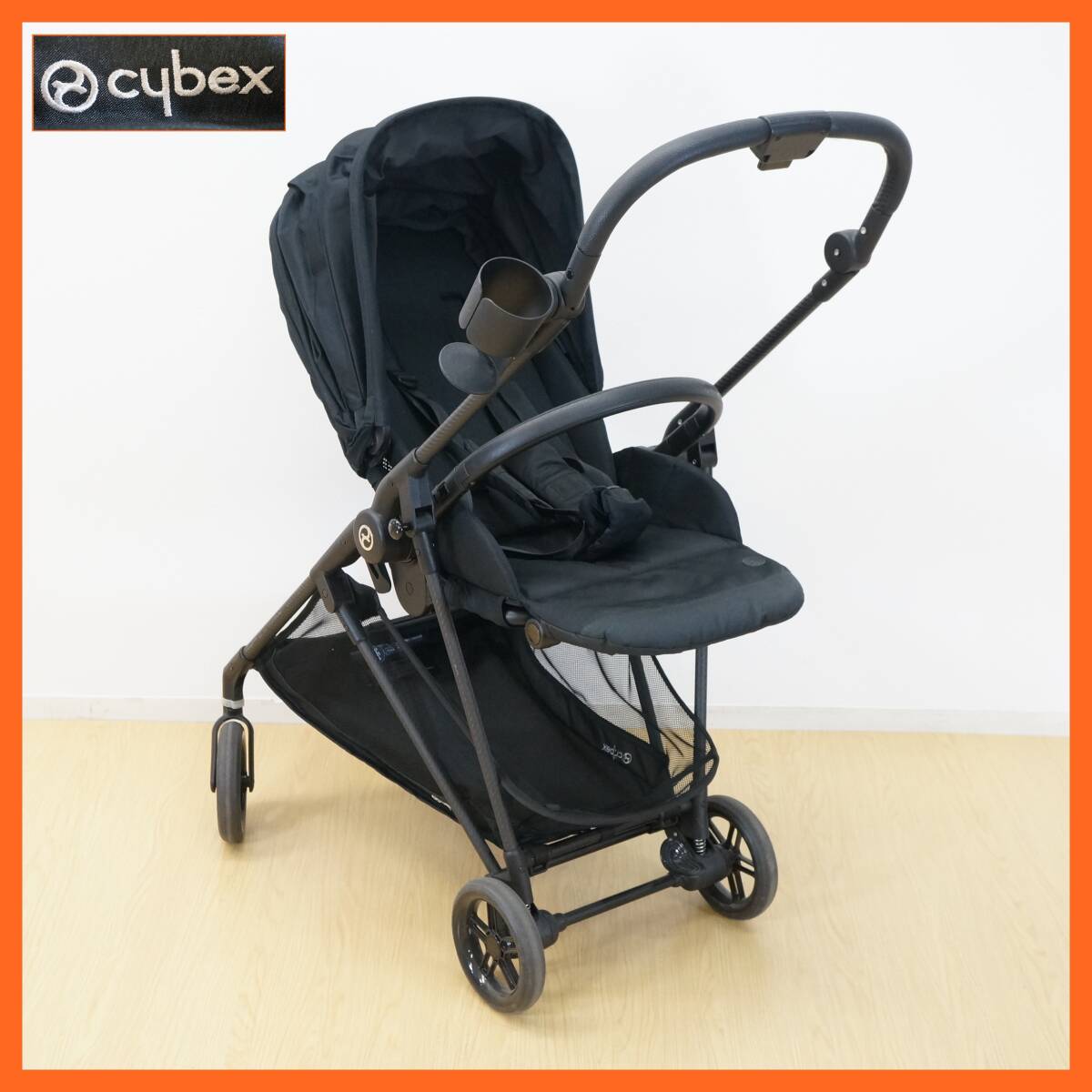 東ハ:【cybex/サイベックス】軽量ベビーカー Melio carbon メリオ カーボン ディープブラック 幌付 折りたたみ収納 ★送料無料★拍卖