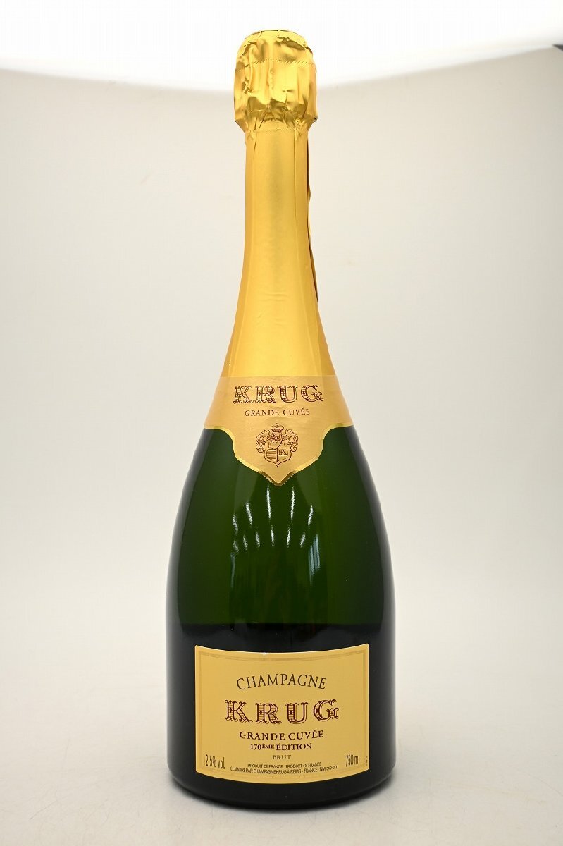 竜酒3915◆未開栓 KRUG クリュッグ GRANDE CUVEE グラン キュヴェ 170EME EDITION エディション ブリュット 750ml 12.5度 シャンパン拍卖