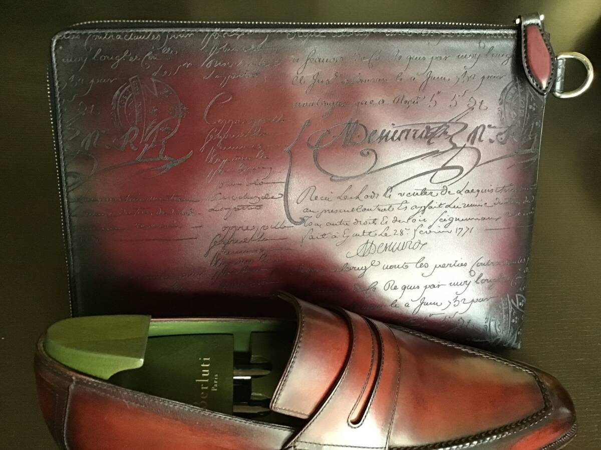 【BERLUTI】NINO GM Saint Emilion ベルルッティ ニノGM サンテミリオンパティーヌ 送料無料。画像の靴は付属しません!拍卖