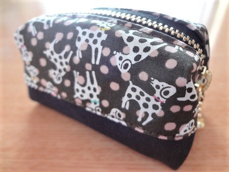 *ハンドメイド*リバティ*Dalmatian Dot's/ブラウンピンク*ダルメシアンドッツ*ミニポーチ*拍卖