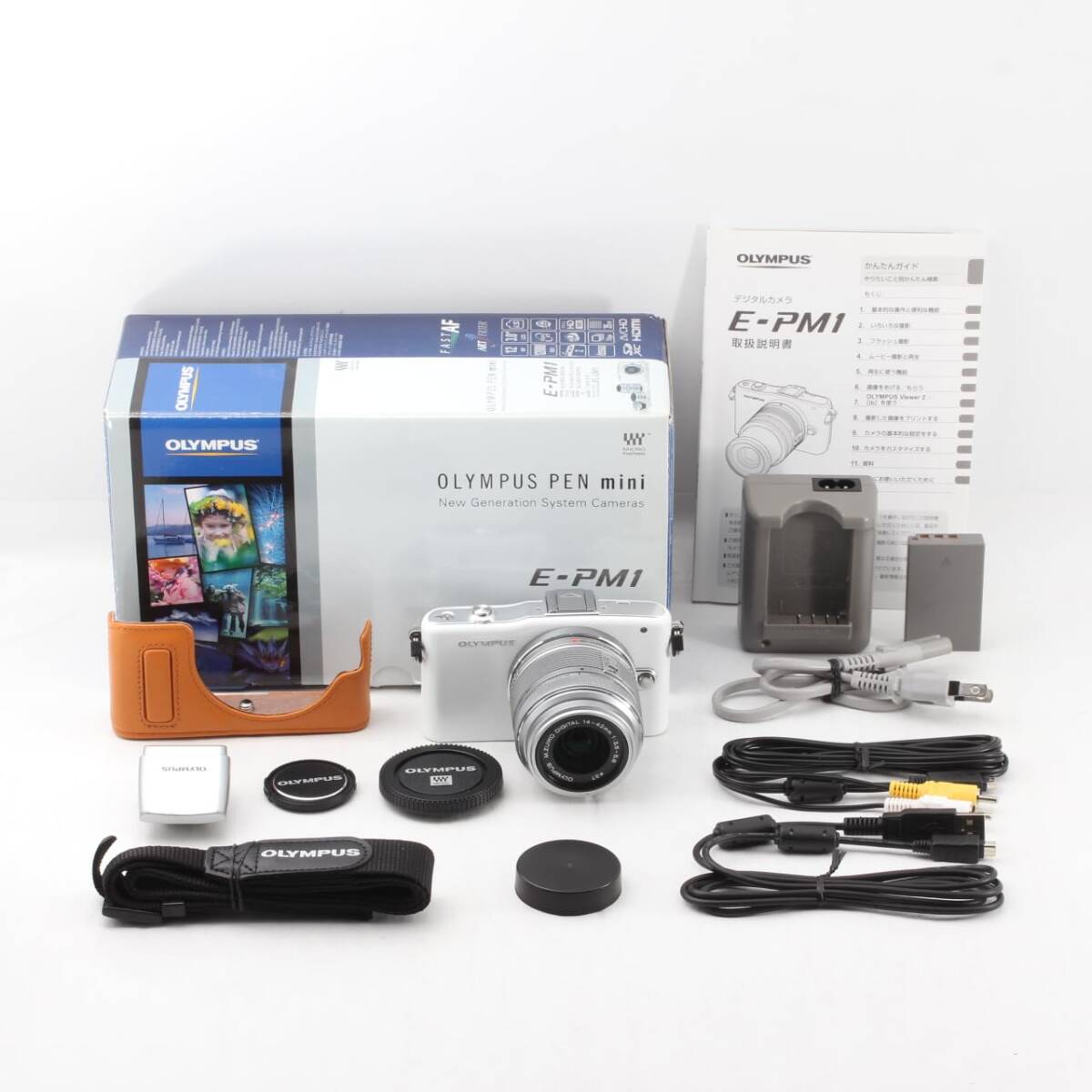 OLYMPUS PEN mini E-PM1 レンズキット ホワイト ミラーレス一眼拍卖