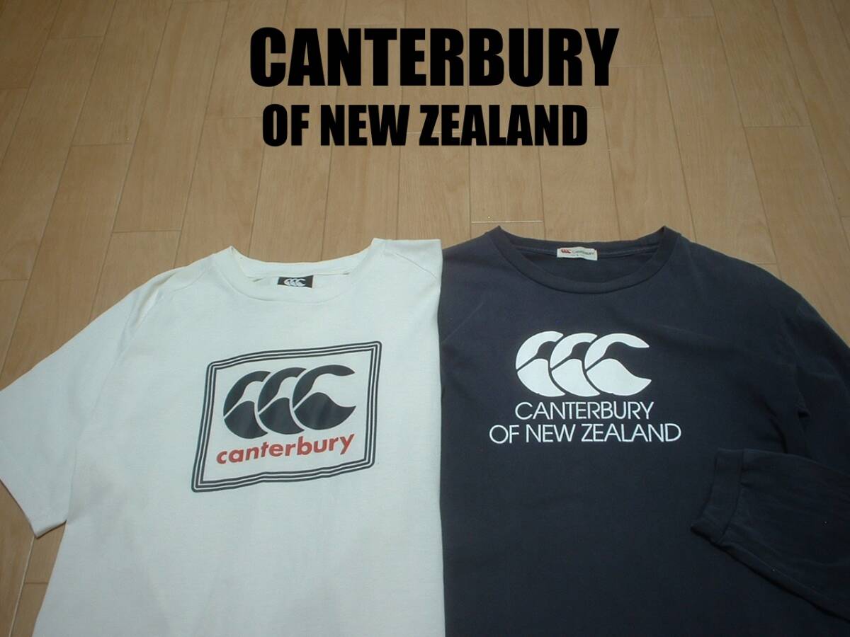 即戦力2着セットCANTERBURYビッグロゴTシャツ半袖&ロンTシャツ長袖L正規RA38403カンタベリーRA-46590OラグビーRUGBY NEW ZEALANDフェード拍卖