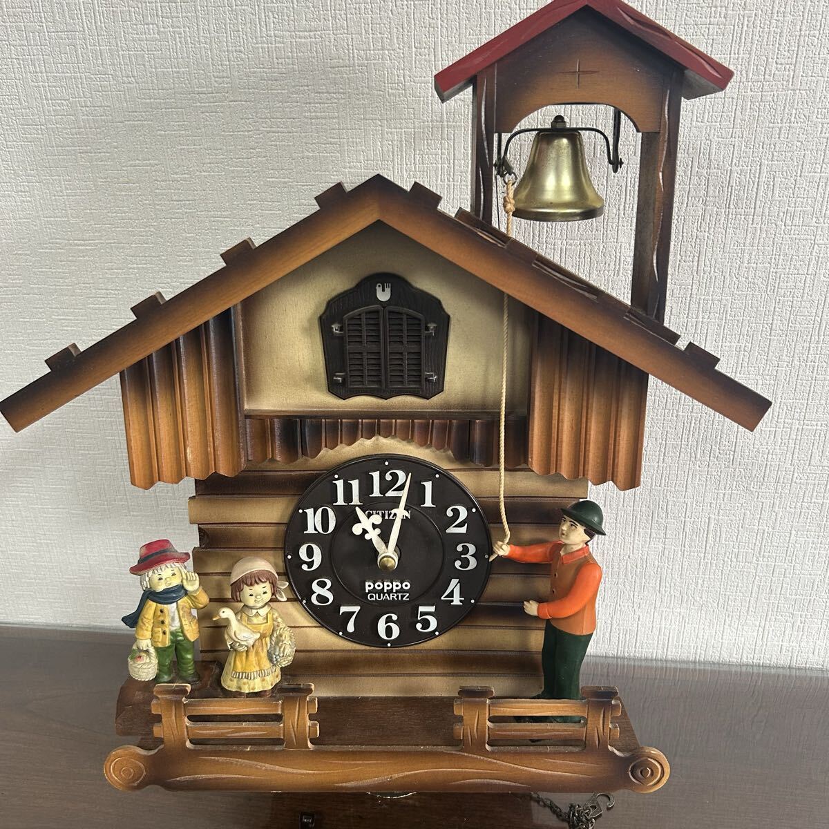 アンティーク CITIZEN ハト時計 からくり時計 レトロ 鳩時計 壁掛け時計 クオーツ 動作品 激レア poppo quartz拍卖