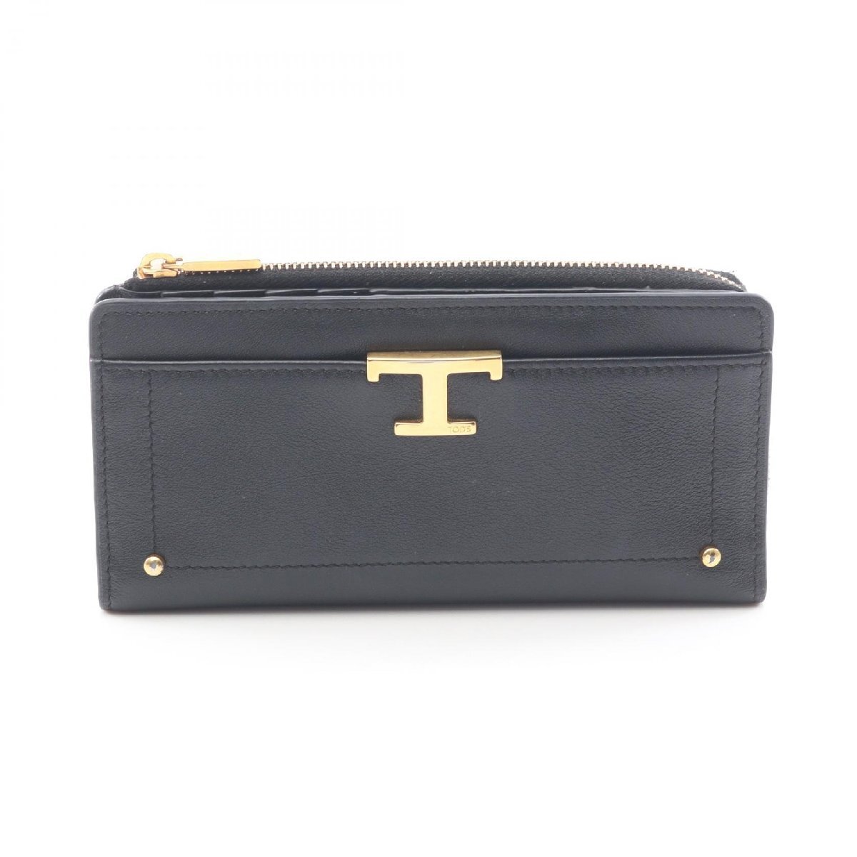爆買 トッズ T Timeless ブランドオフ TOD'S レザー ラウンド財布 レザー 中古 レディース拍卖