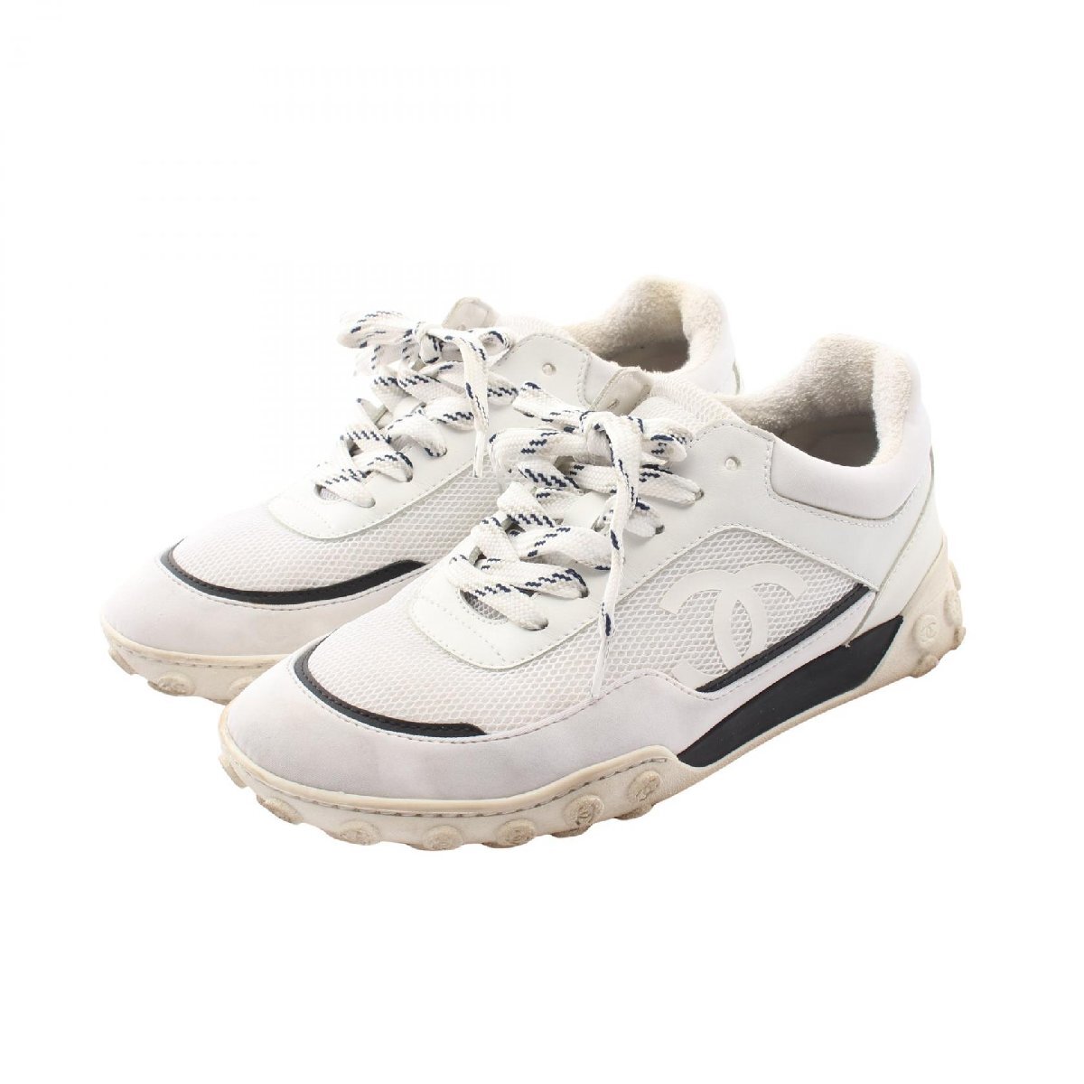 シャネル ココマーク ブランドオフ CHANEL ナイロン スニーカー 中古 レディース拍卖