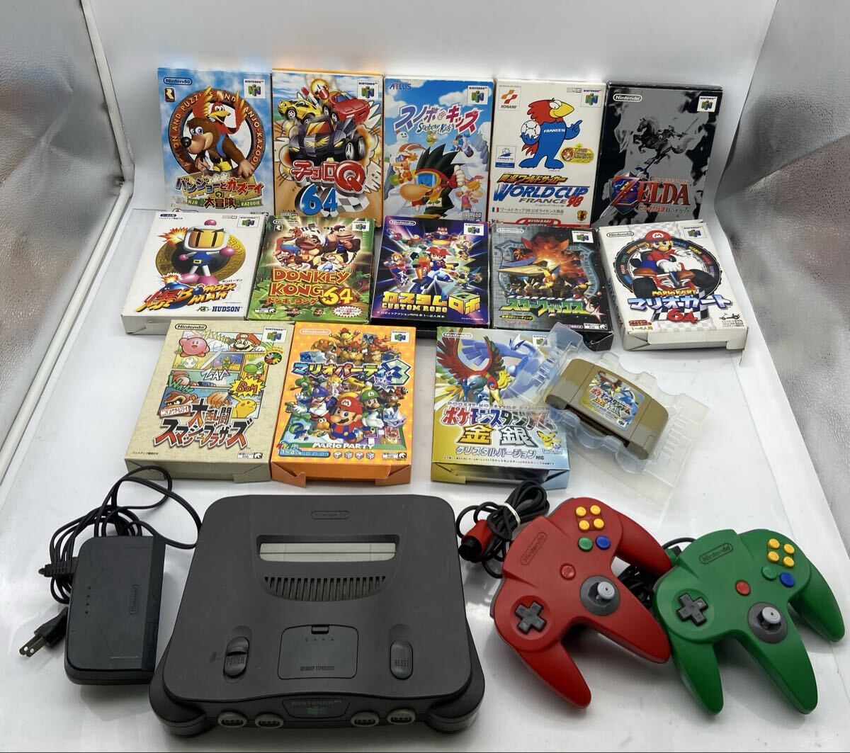 N【500円スタート】まとめ売り/ Nintendo ニンテンドー64 NUS-001/ 64 ソフト 13本セット ゲーム機 コントローラー 任天堂 ポケモン含拍卖