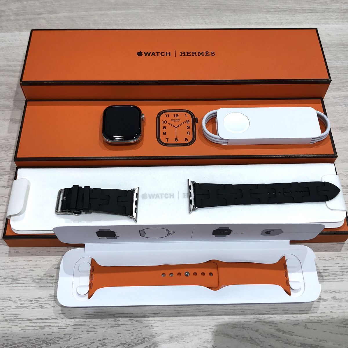 π【美中古】AppleWatch Hermes Series11 46mm GPS+Cellularモデル MFC64J/A S99620807755拍卖