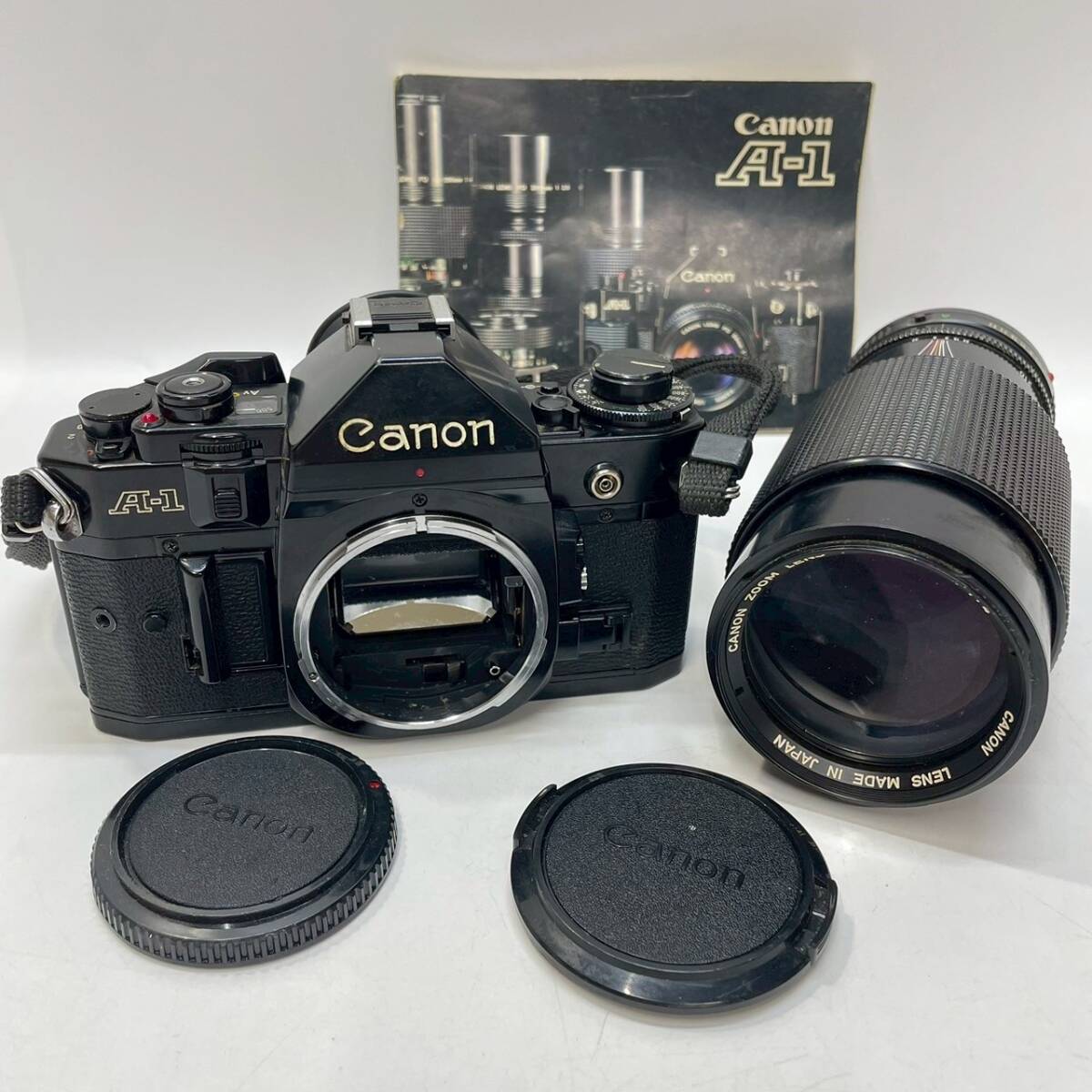 ★ 1円〜【セット売り】 Canon キャノン A-1 一眼レフ フィルムカメラ ブラック CANON ZOOM LENS FD 70-210mm 望遠レンズ L210294拍卖