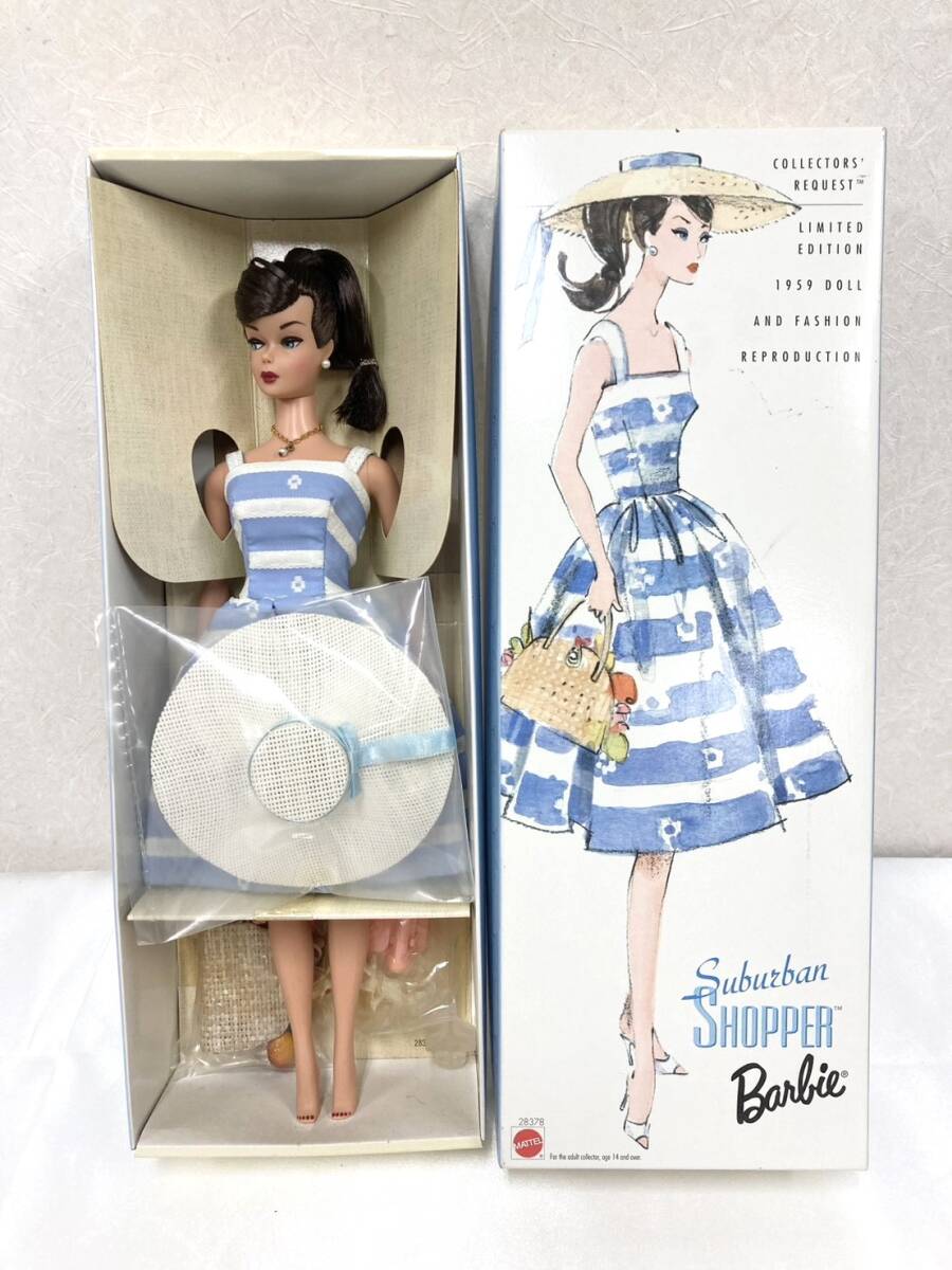 H◎ 1円スタート 未使用保管品 バービー人形 復刻版 1959 サバーバン・ショッパー バービー 28378 ヴィンテージ ドール人形 拍卖