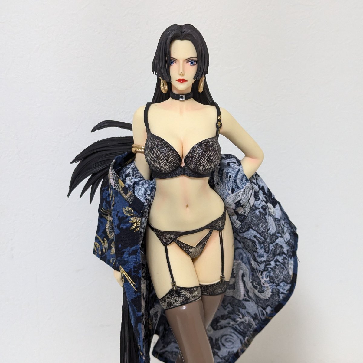 ◆ ワンピース【 ボア・ハンコック 和装Ver.】 1/4スケール 45㎝◆完成品フィギュア◆猫◆布製着物◆下着◆海賊女帝◆ONE PIECE◆海外限定拍卖