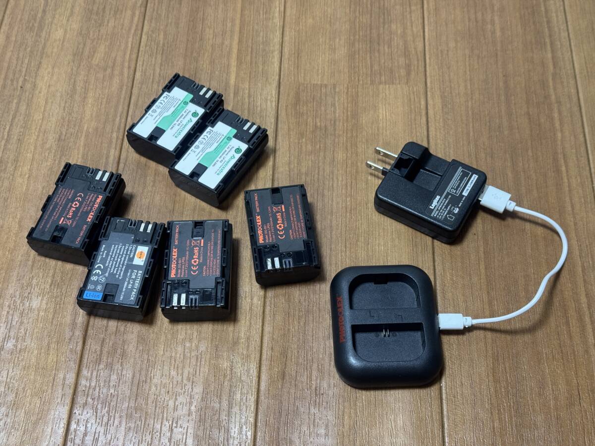 (1円)Canon LP-E6N互換バッテリー及び充電器拍卖