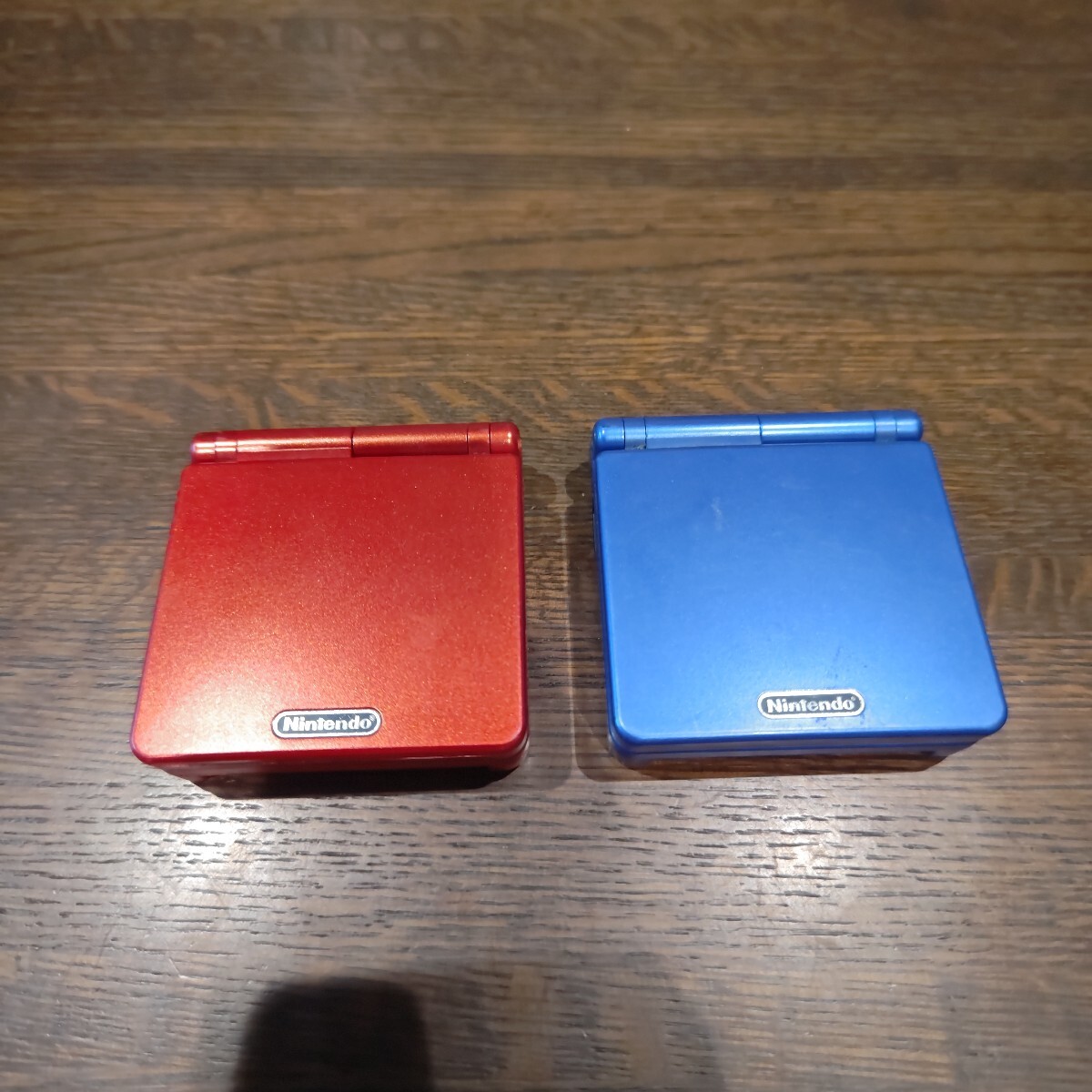 ジャンク ゲームボーイアドバンスSP 赤(画面交換品) 青(通常品) セット拍卖